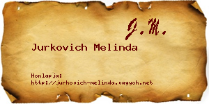 Jurkovich Melinda névjegykártya