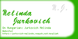 melinda jurkovich business card